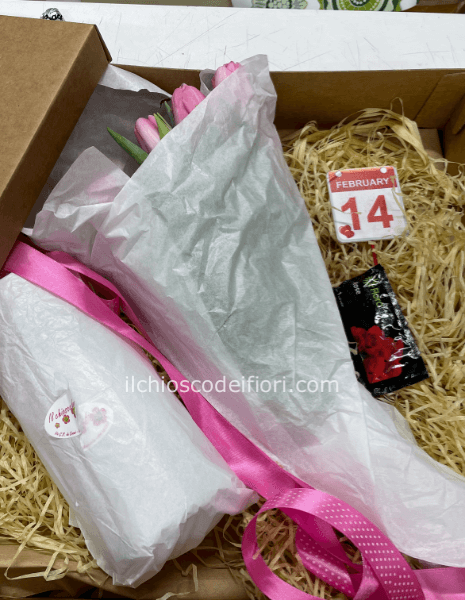 Box regalo tulipani