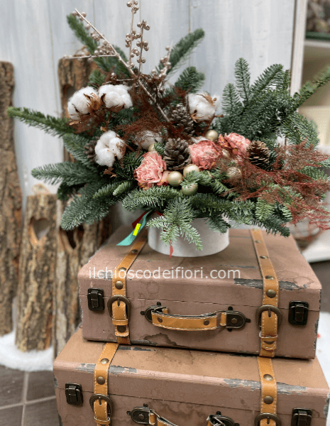 Flowers box velluto bianco