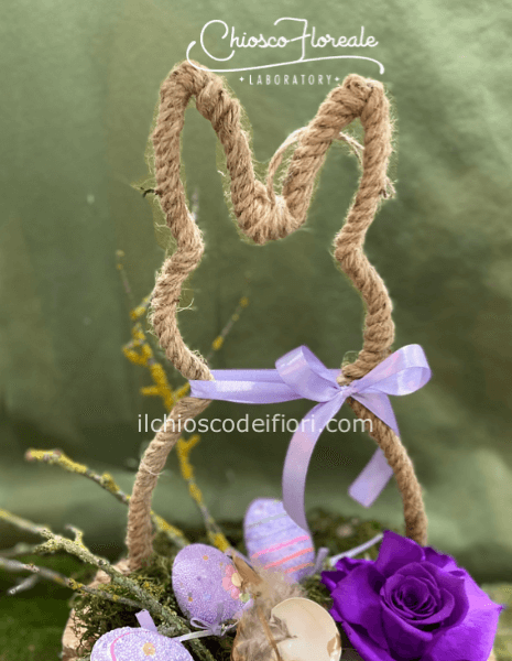 Centrotavola rosa stabilizzata