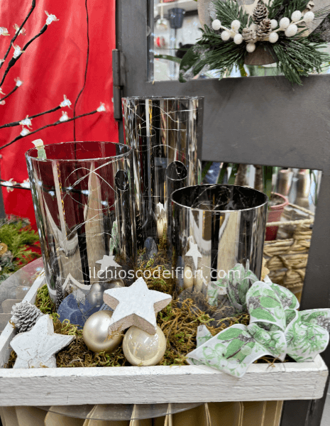 Centro tavola con cilindro led