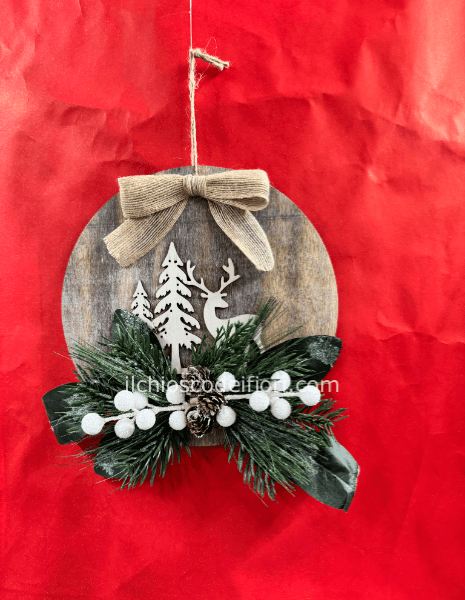 Dietro porta legno rotondo