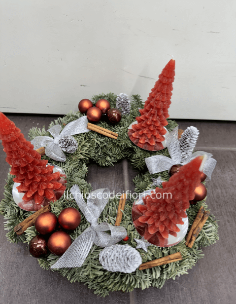 Centro tavola candele albero