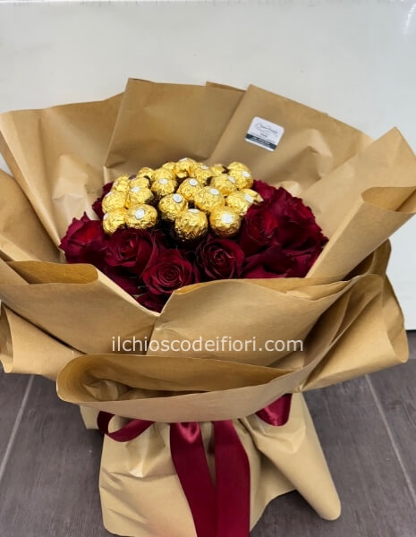 Bouquet rose Ferrero rocher