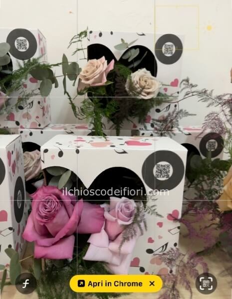 Scatola QR code con Rose