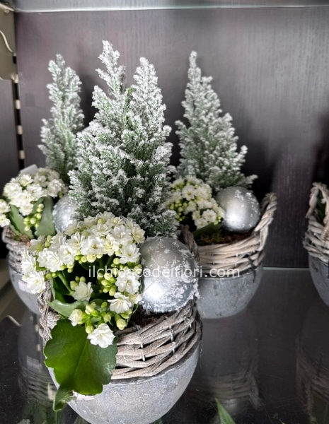 Cestino terracotta vimini