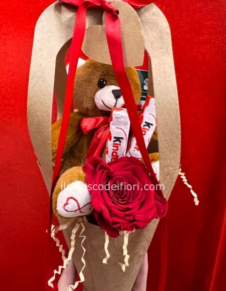 Cestino carta Havana con Rosa